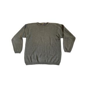 Vintage Woolrich Women Size L Olive Green Tight Knit Sweater Outdoor Hiking Fall